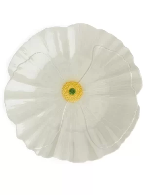 Assiettes-ARKET Assiette centrale Fleur sauvage San Raphael, 40 cm Blanc cassé