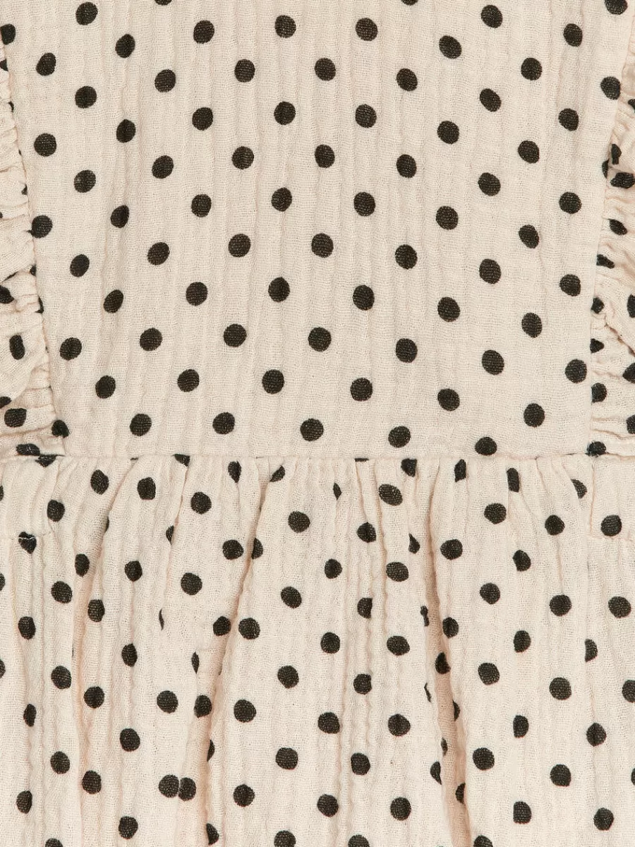 Bodys-ARKET Barboteuse à volants en mousseline Beige/Noir