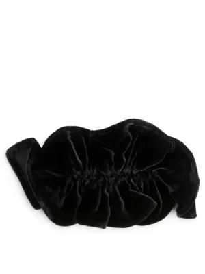 Accessoires Pour Cheveux-ARKET Barrette à cheveux en velours Noir