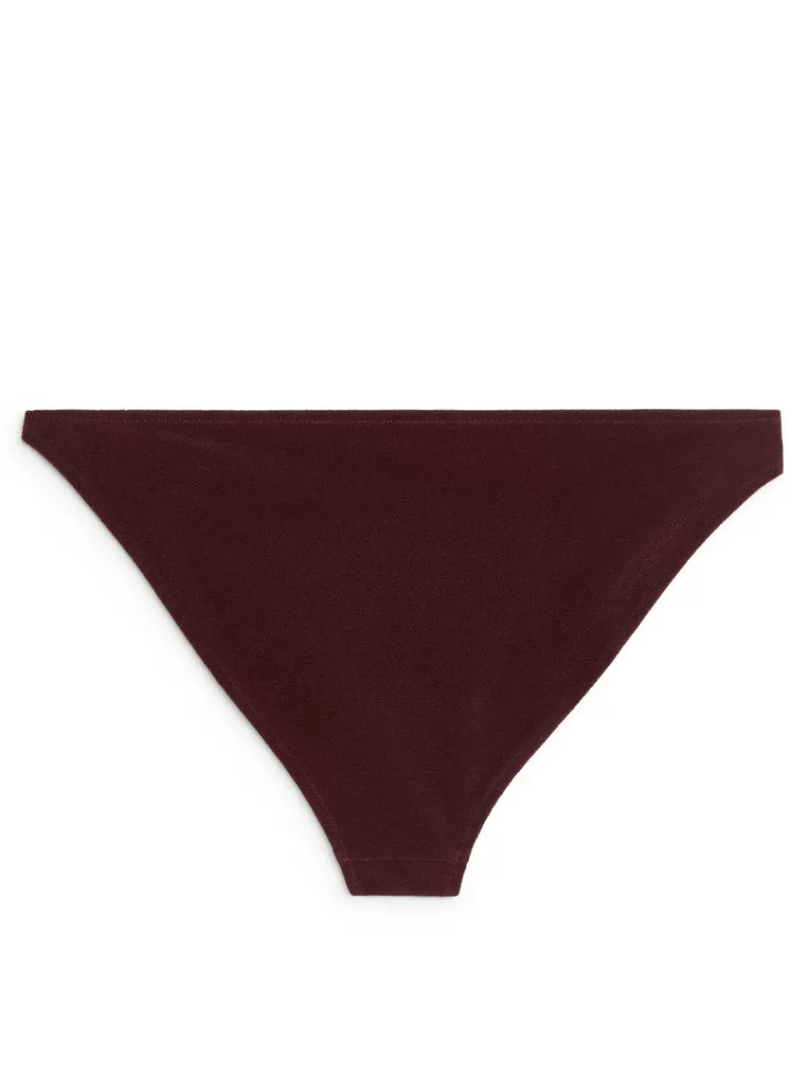 Maillots De Bain-ARKET Bas de maillot avec perles fantaisie Rouge foncé