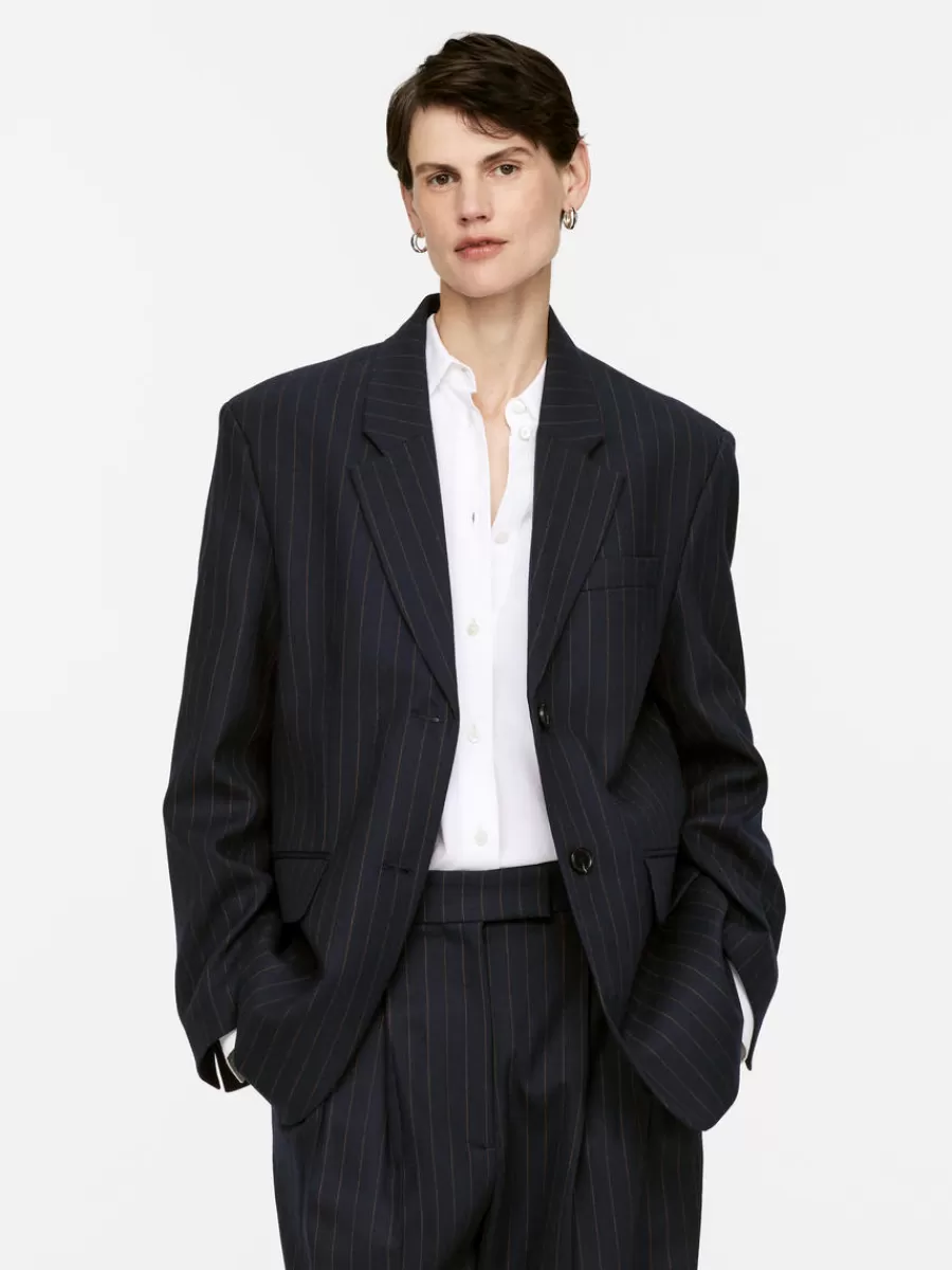 Blazers | Manteaux Et Vestes-ARKET Blazer à boutonnage simple Bleu foncé