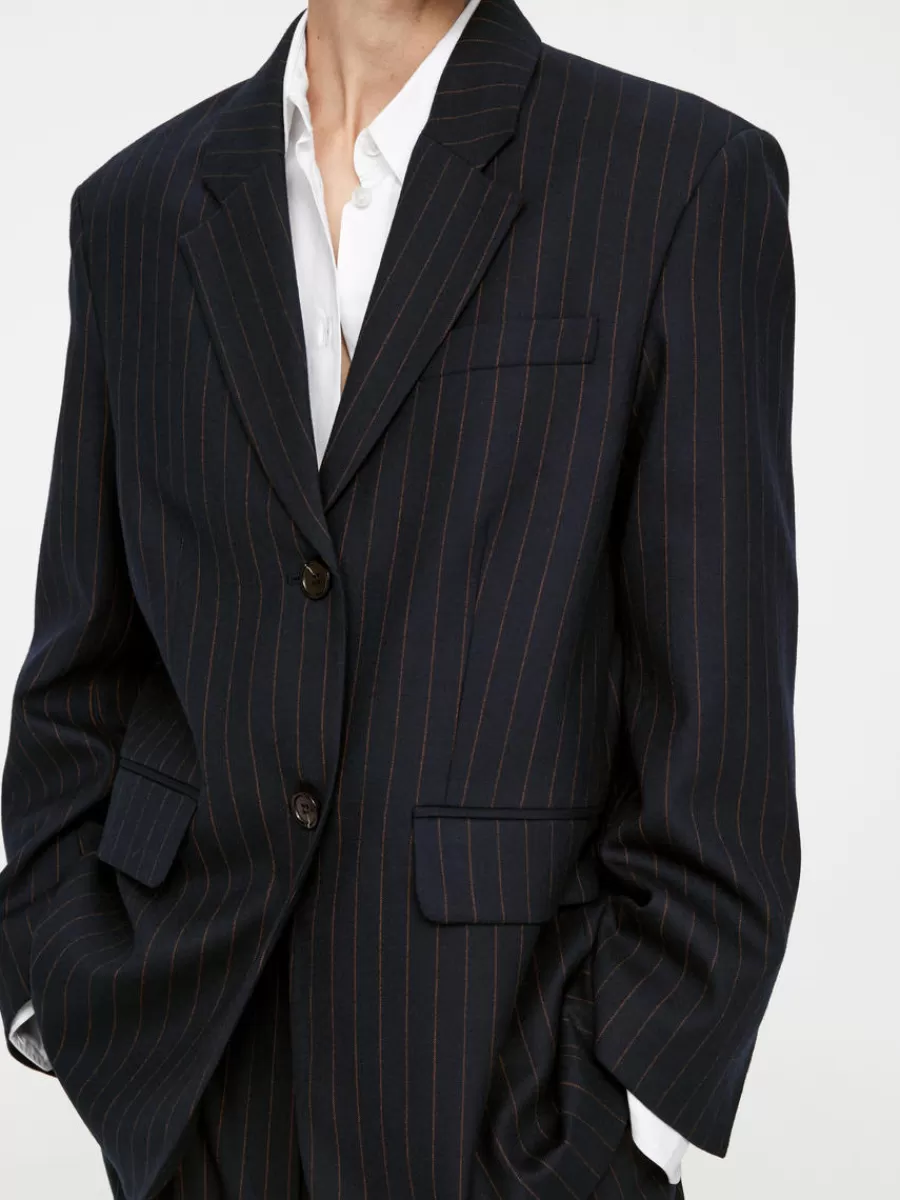 Blazers | Manteaux Et Vestes-ARKET Blazer à boutonnage simple Bleu foncé