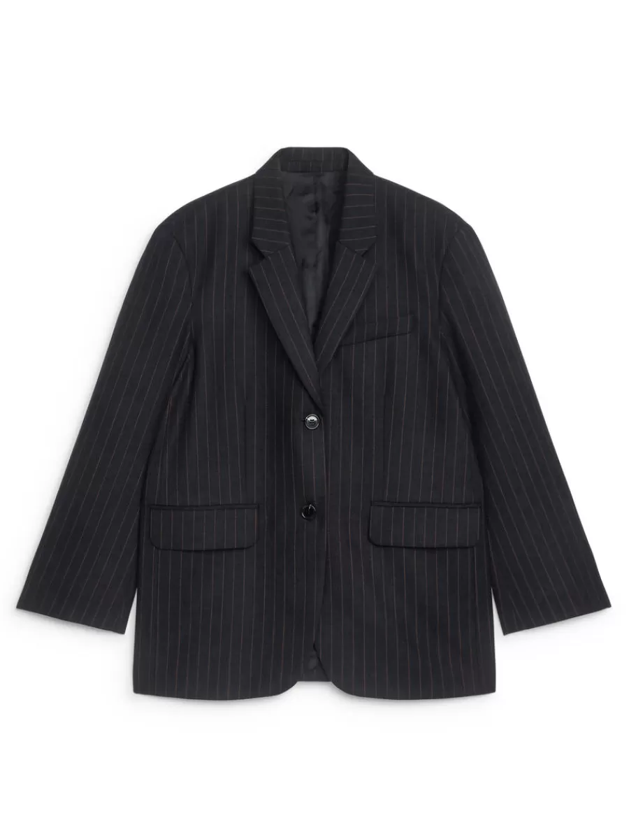 Blazers | Manteaux Et Vestes-ARKET Blazer à boutonnage simple Bleu foncé