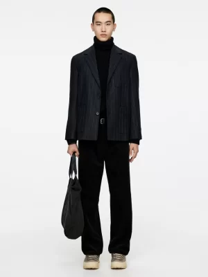 Costumes-ARKET Blazer à fines rayures Bleu foncé