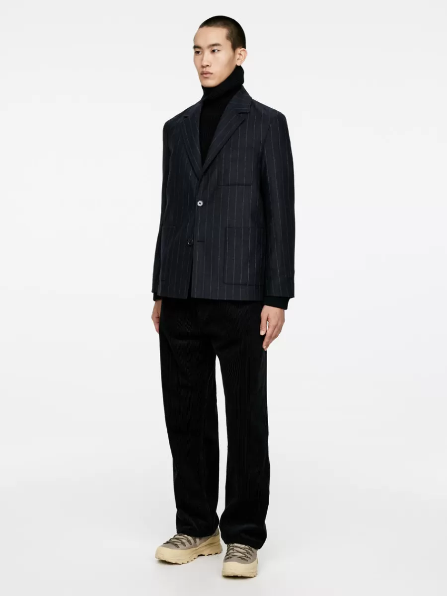 Costumes-ARKET Blazer à fines rayures Bleu foncé