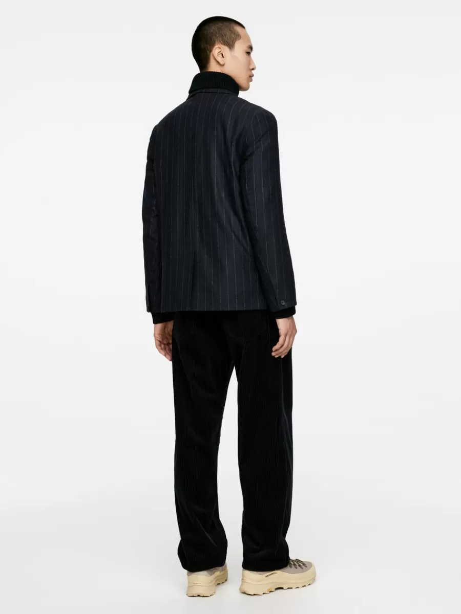 Costumes-ARKET Blazer à fines rayures Bleu foncé