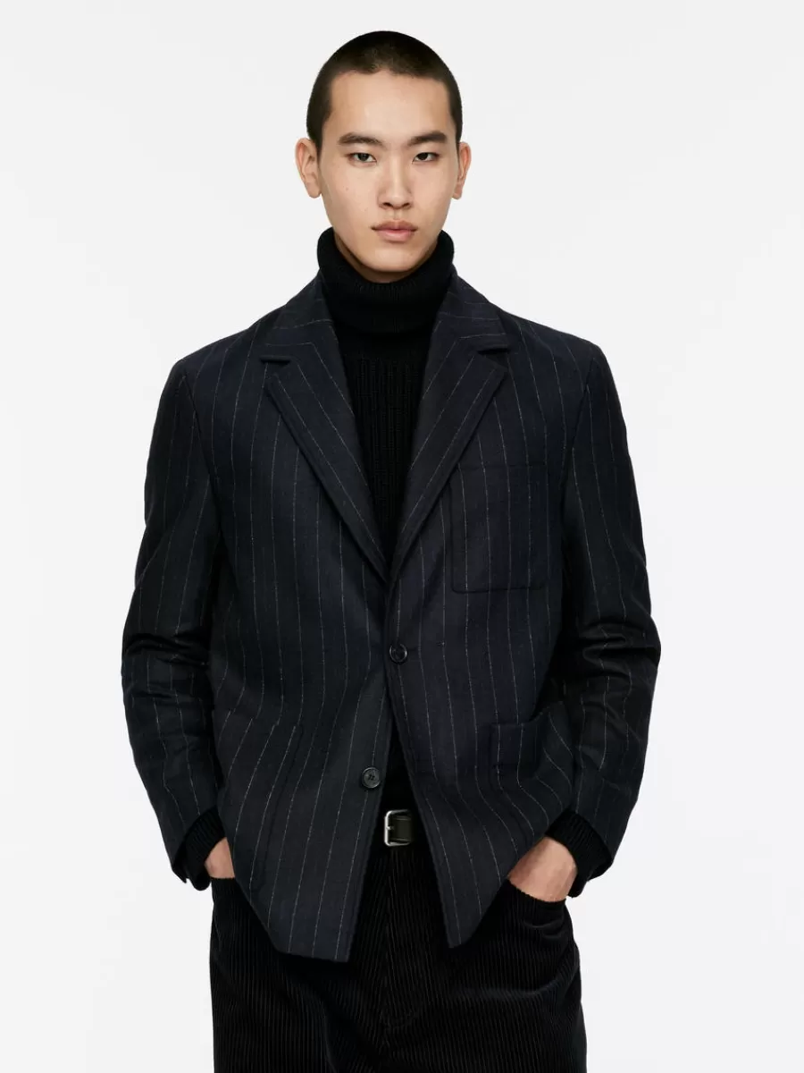 Costumes-ARKET Blazer à fines rayures Bleu foncé