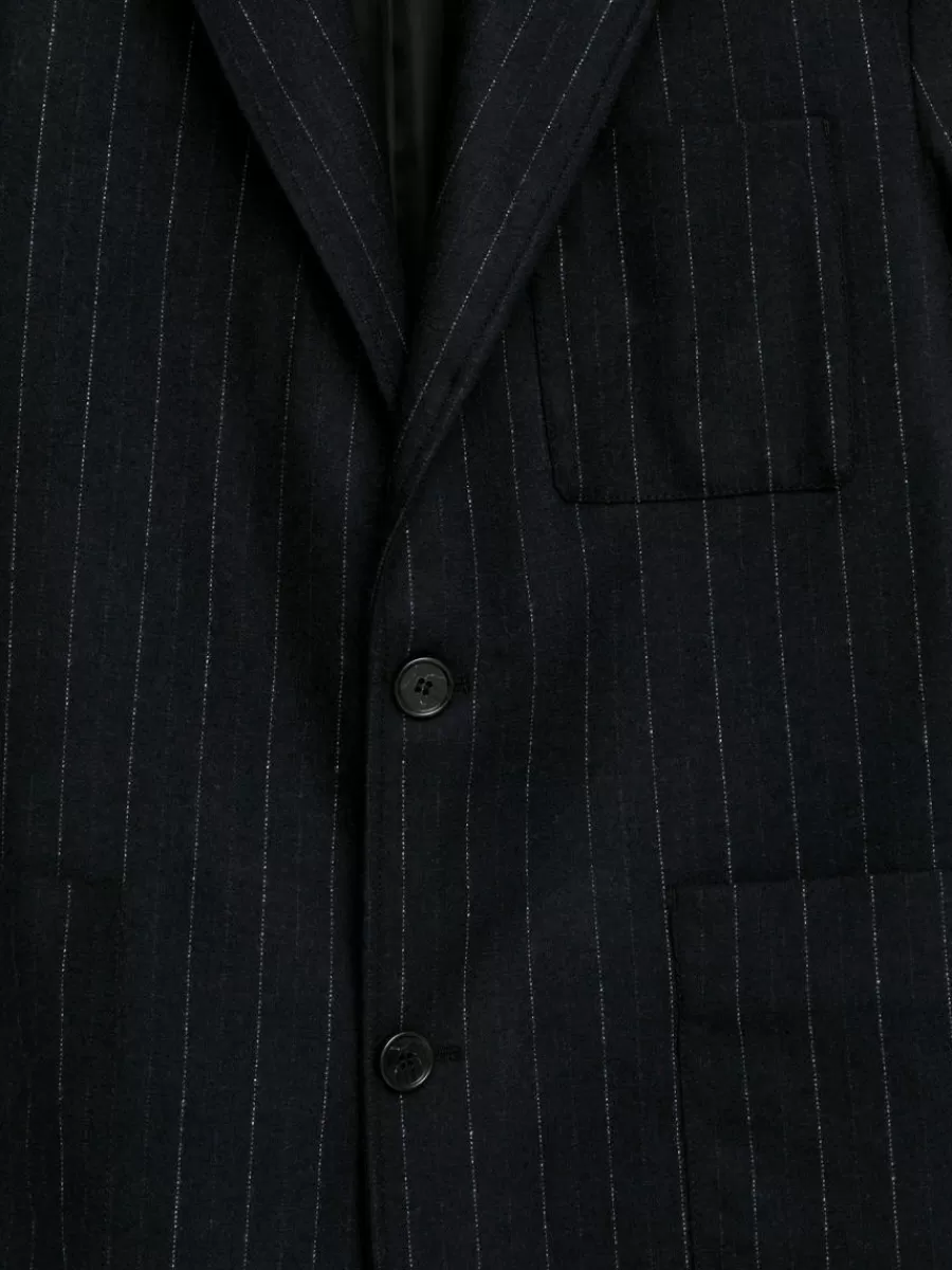 Costumes-ARKET Blazer à fines rayures Bleu foncé