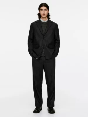 Costumes-ARKET Blazer en laine Gris foncé