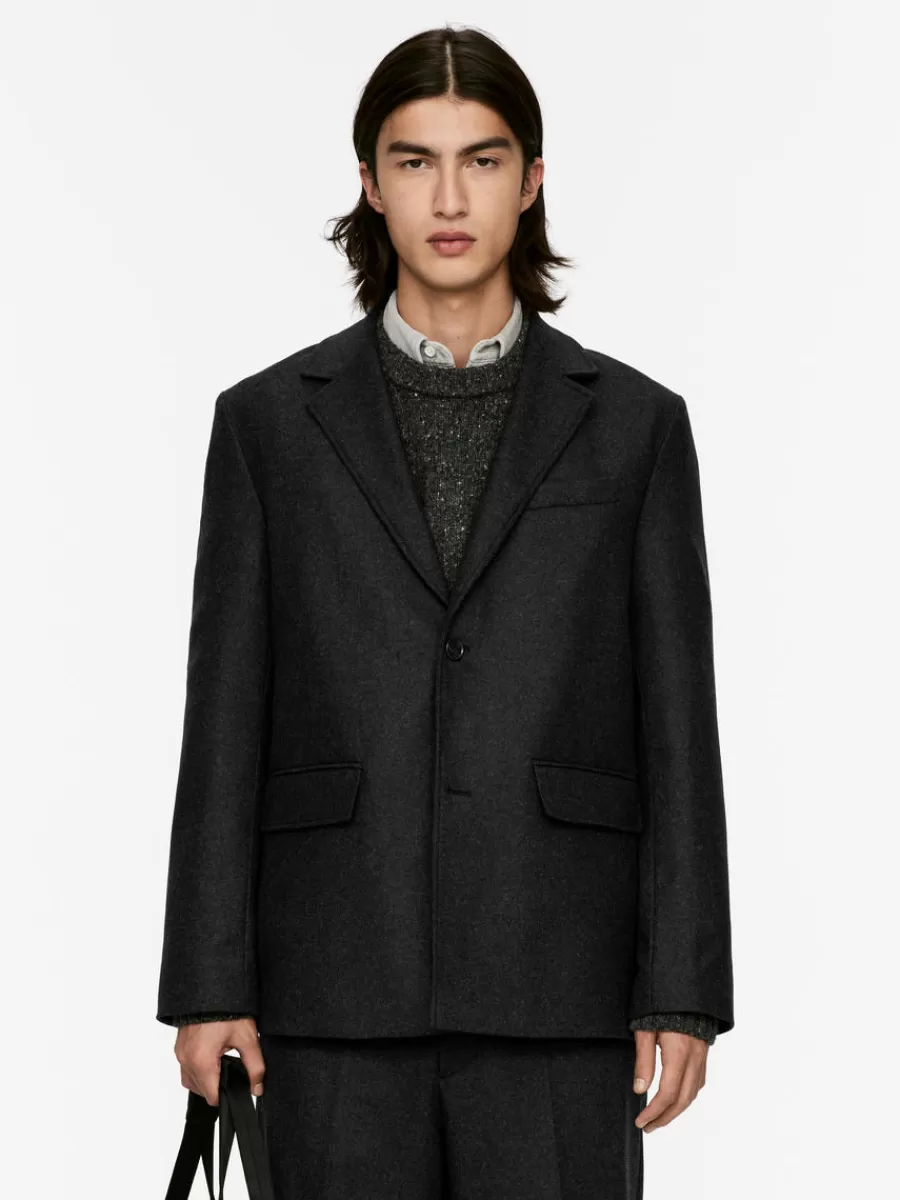 Costumes-ARKET Blazer en laine Gris foncé
