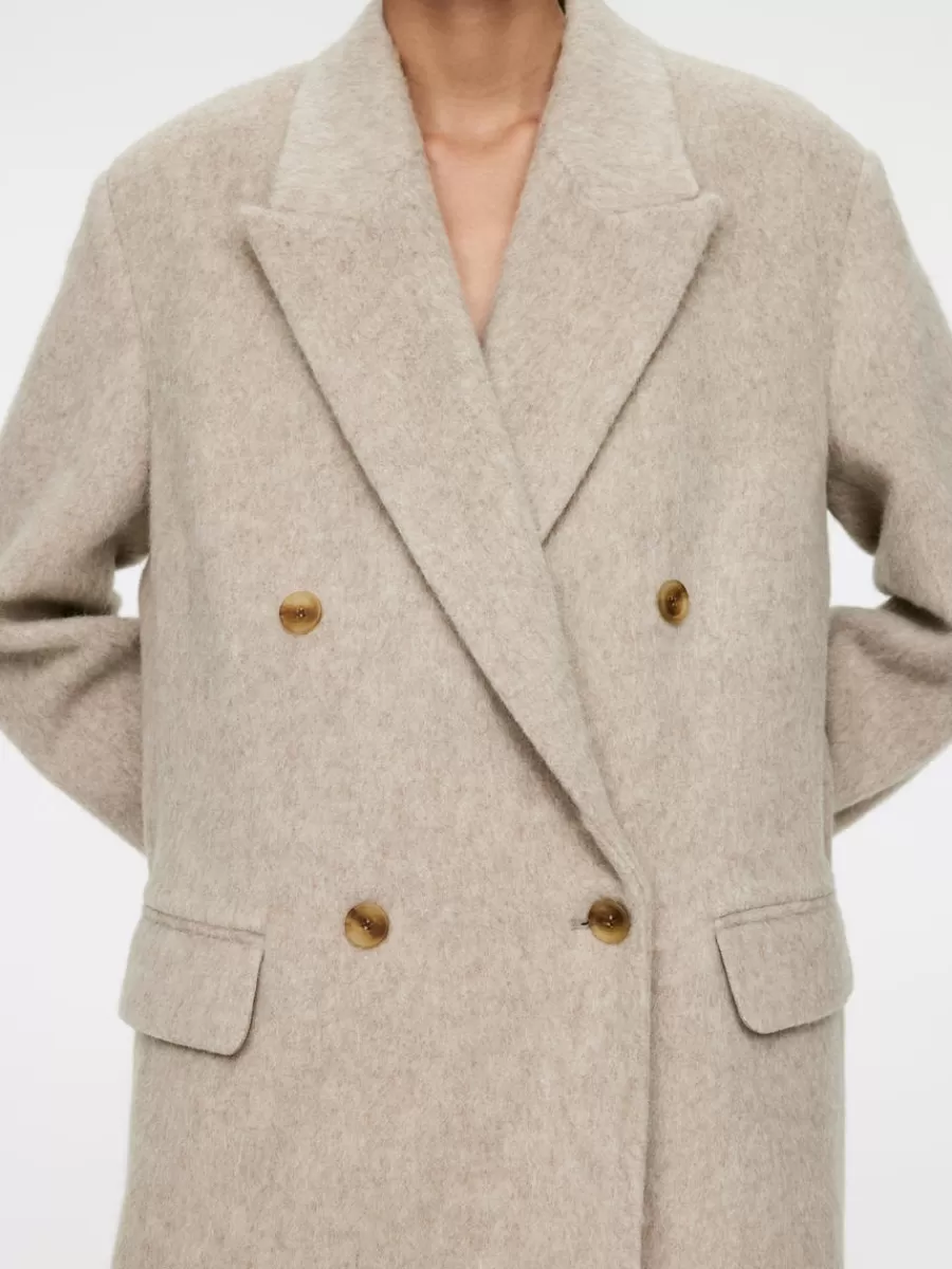 Blazers | Manteaux Et Vestes-ARKET Blazer en laine brossée Taupe clair