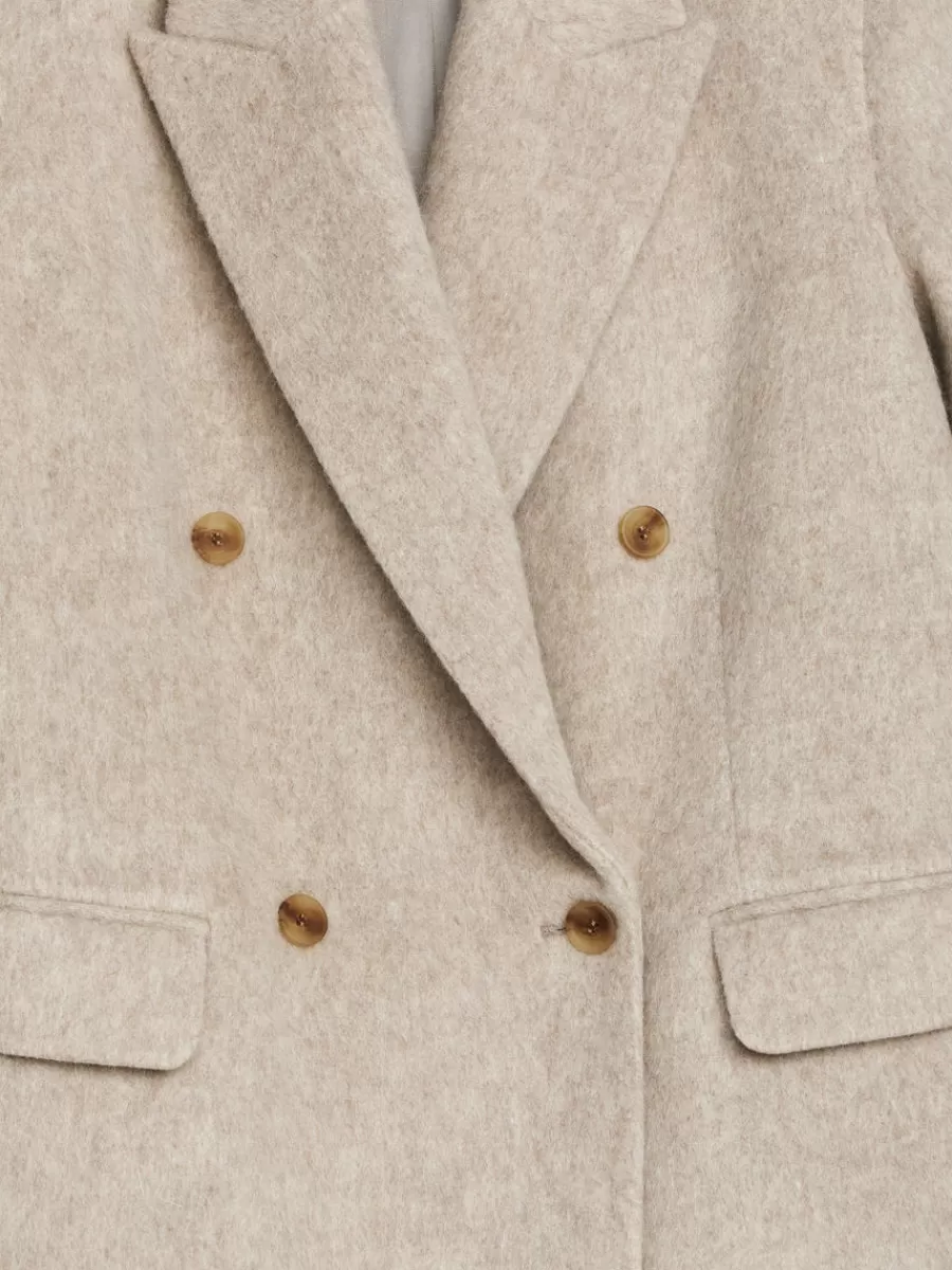 Blazers | Manteaux Et Vestes-ARKET Blazer en laine brossée Taupe clair