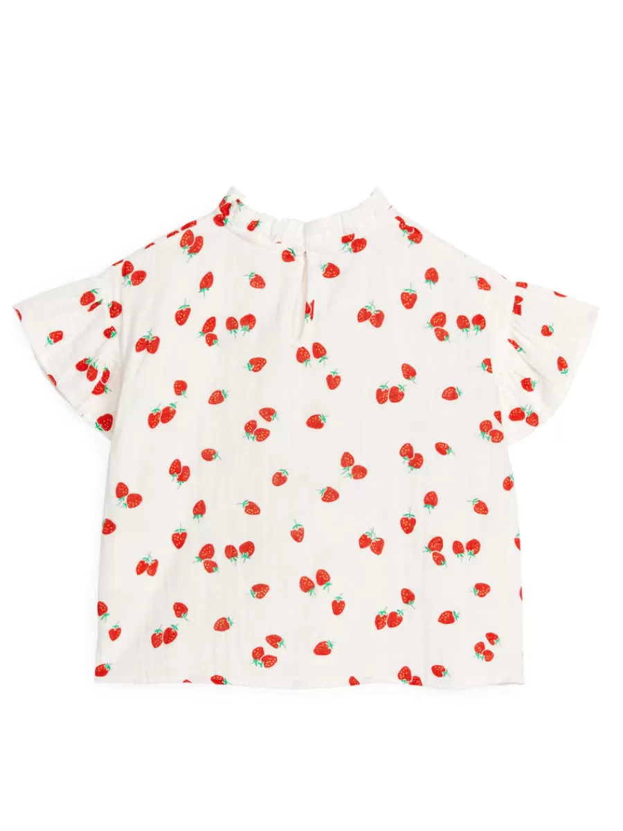 Hauts | Hauts-ARKET Blouse en mousseline de coton Blanc