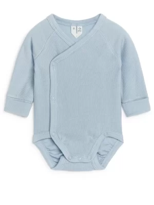 Bodys-ARKET Body côtelé lisse pour nouveau-né Bleu ciel