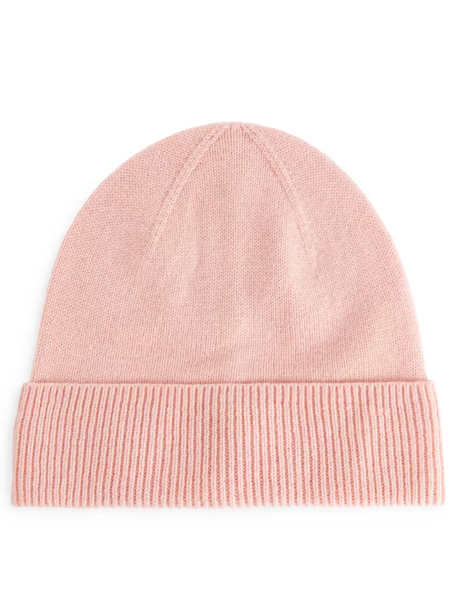 Tous Les Accessoires-ARKET Bonnet en laine mérinos Rose chiné