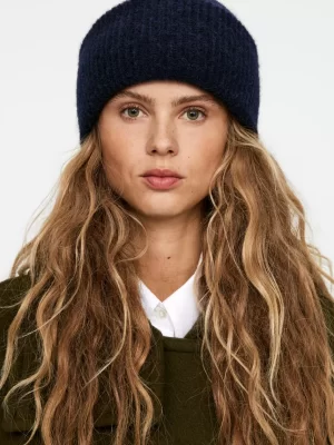 Bonnets Et Gants-ARKET Bonnet en mélange d'alpaga et de laine mérinos Bleu foncé