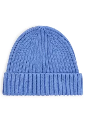Accessoires-ARKET Bonnet en tricot côtelé Bleu ciel
