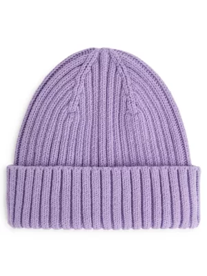 Accessoires-ARKET Bonnet en tricot côtelé Mauve