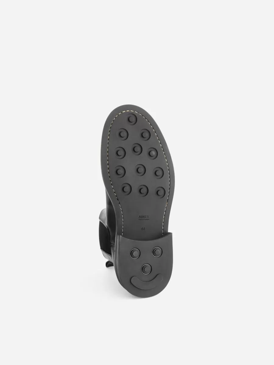 Bottes | Chaussures En Cuir-ARKET Bottes Chelsea en cuir Noir