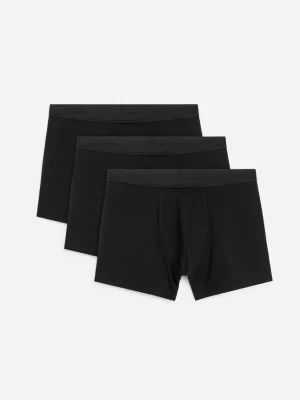 Sous-Vêtements-ARKET Boxers longs en jersey, lot de 3 Noir