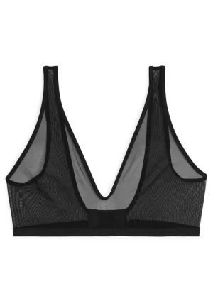 Sous-Vêtements-ARKET Brassière en résille Noir