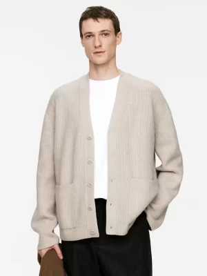 Maille-ARKET Cardigan col en V Taupe clair