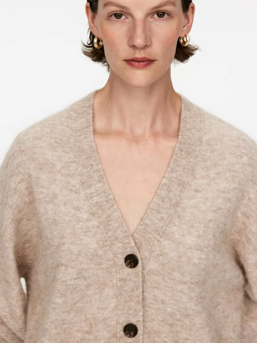 Mailles Et Cardigans-ARKET Cardigan en laine et alpaga Avoine chiné