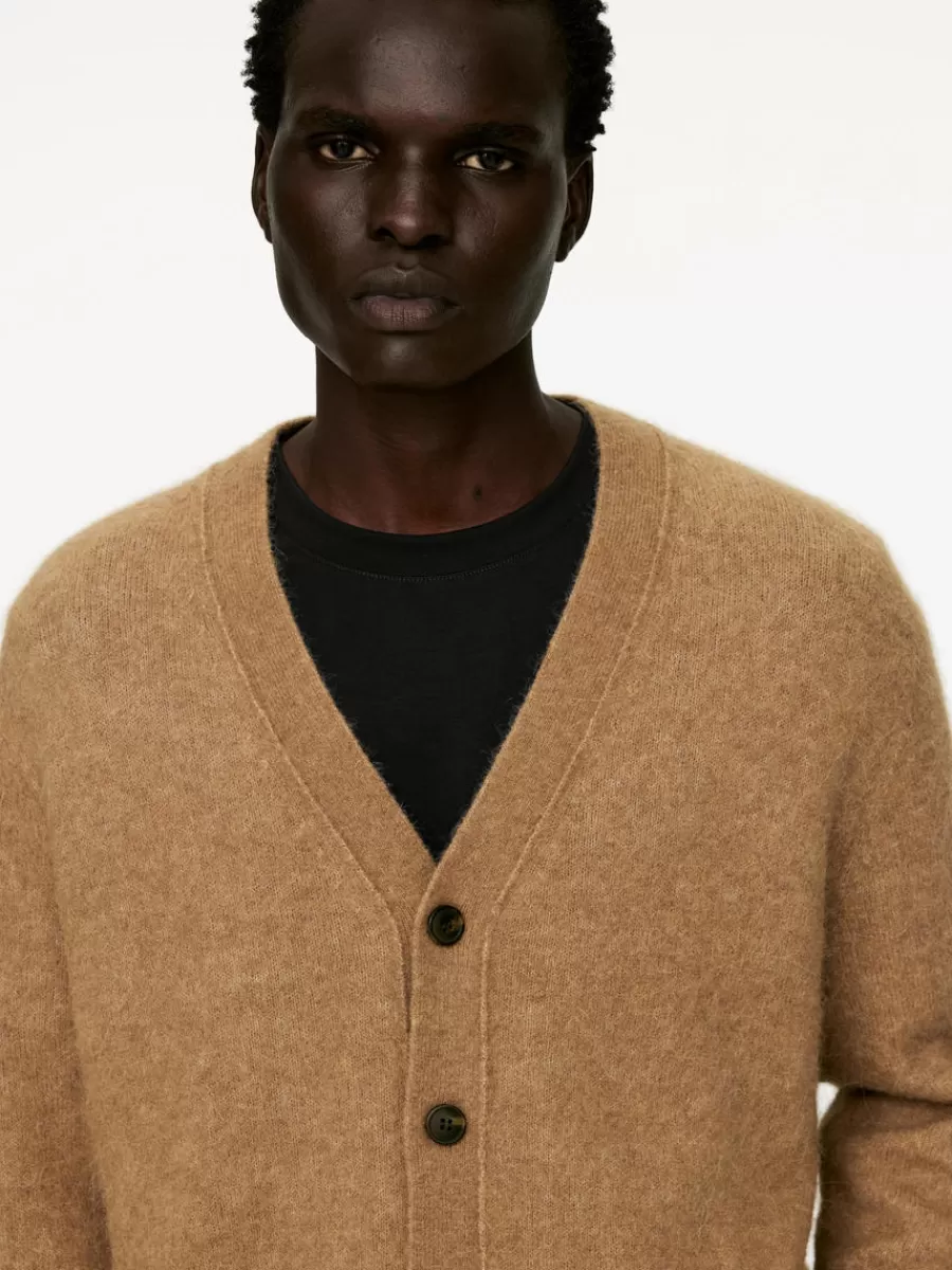 Maille-ARKET Cardigan en mélange de laine et d'alpaga Beige foncé