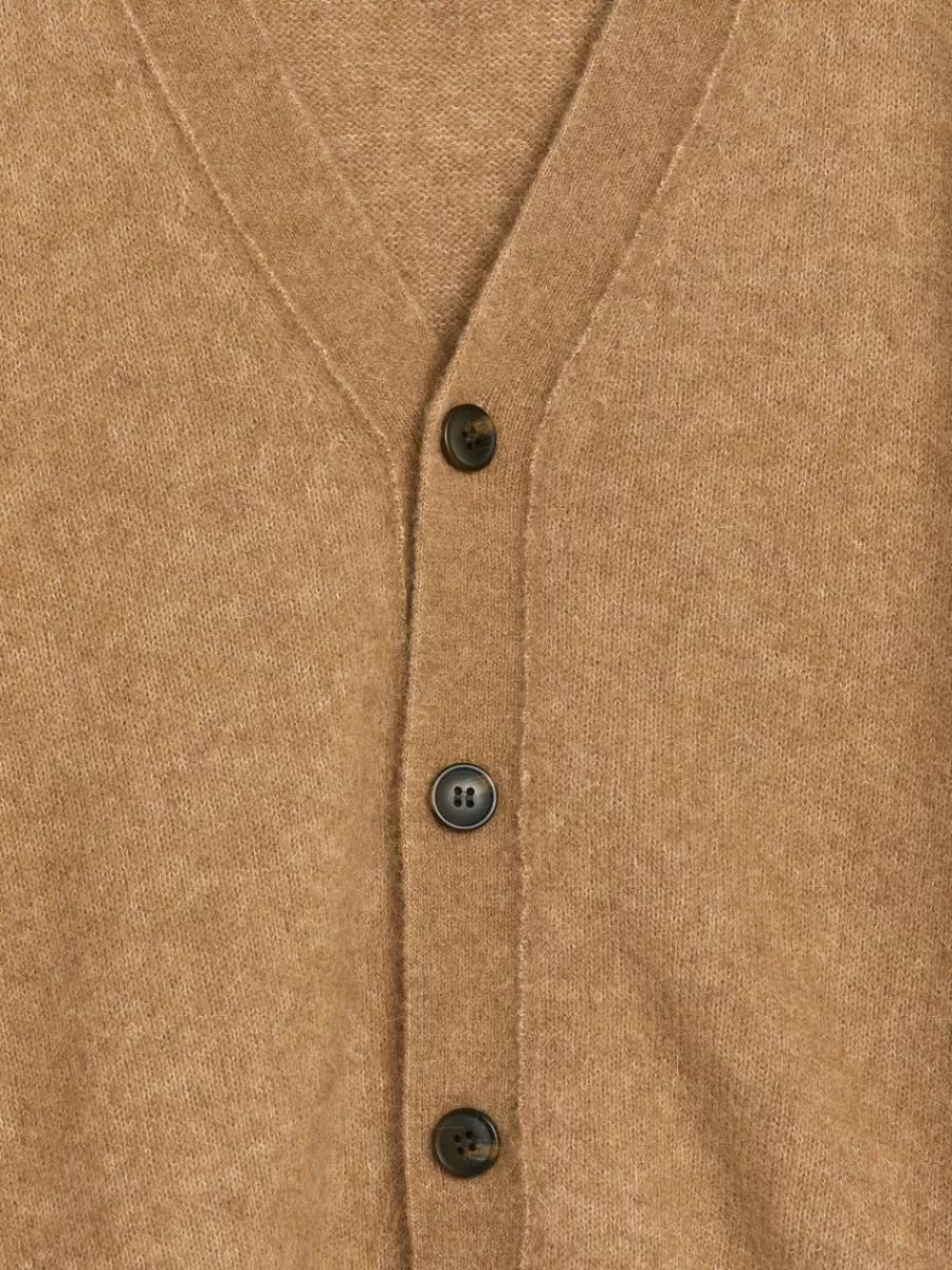 Maille-ARKET Cardigan en mélange de laine et d'alpaga Beige foncé