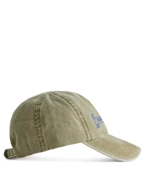 Tous Les Accessoires-ARKET Casquette brodée Vert kaki délavé