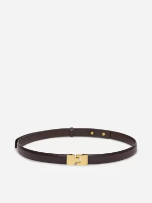 Ceintures-ARKET Ceinture en cuir avec boucle Marron