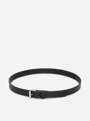 Ceintures-ARKET Ceinture fine en cuir Noir