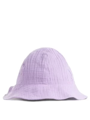 Accessoires-ARKET Chapeau en mousseline de coton Mauve
