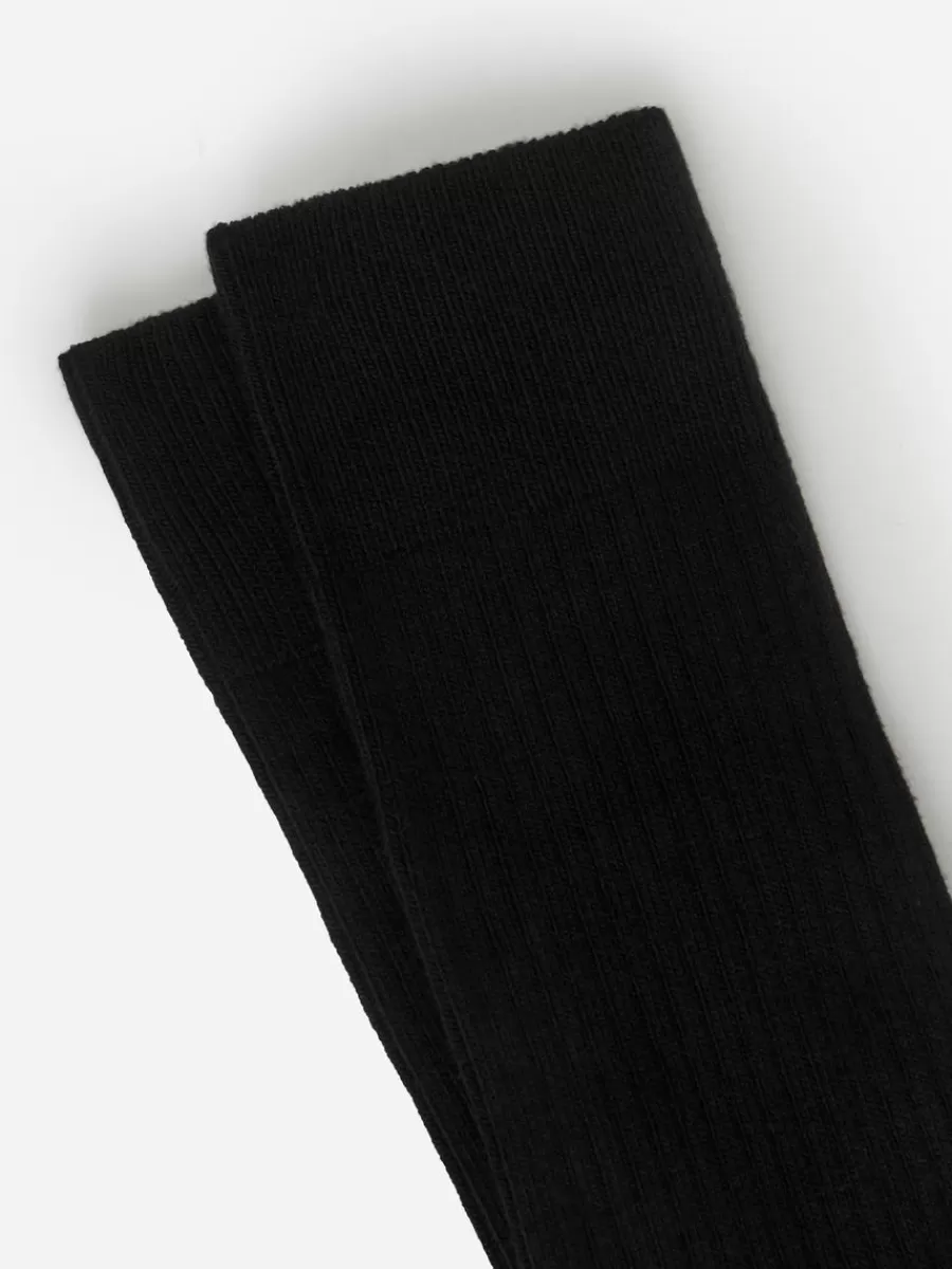 Chaussettes-ARKET Chaussettes en coton Supima côtelé Black