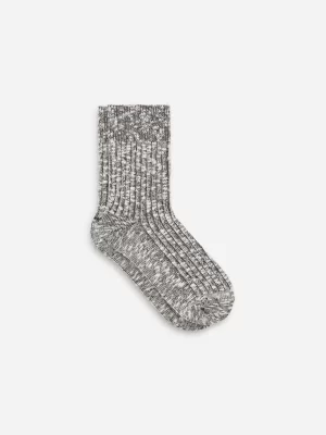 Chaussettes-ARKET Chaussettes en maille épaisse Noir/blanc
