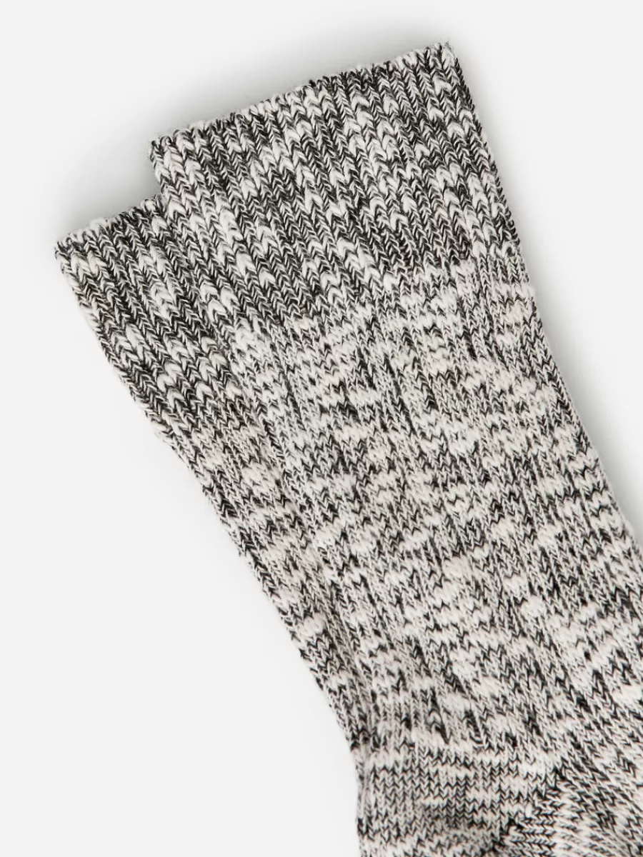 Chaussettes-ARKET Chaussettes en maille épaisse Noir/blanc