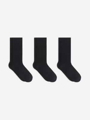 Chaussettes-ARKET Chaussettes unies, lot de 3 Bleu
