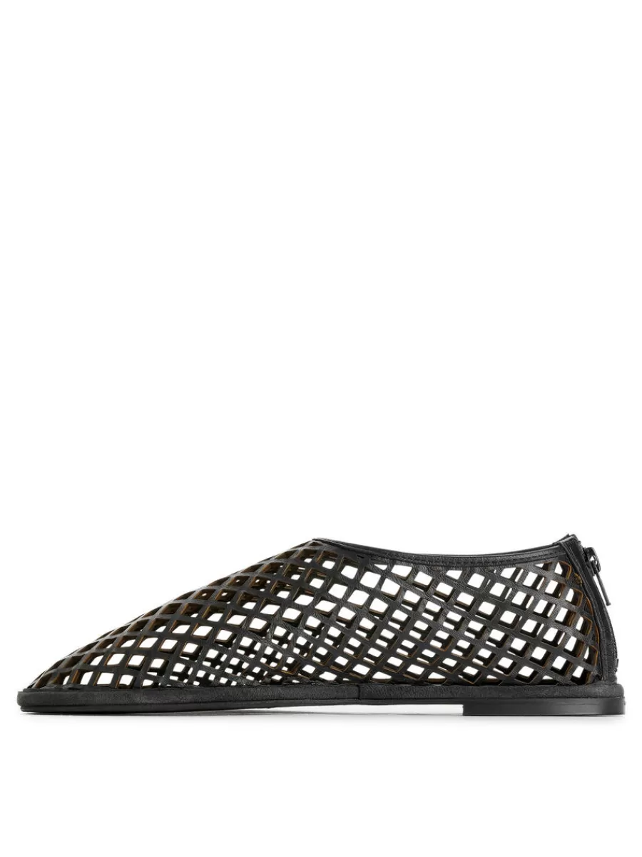 Toutes Les Chaussures-ARKET Chaussures ajourées plates en cuir Noir