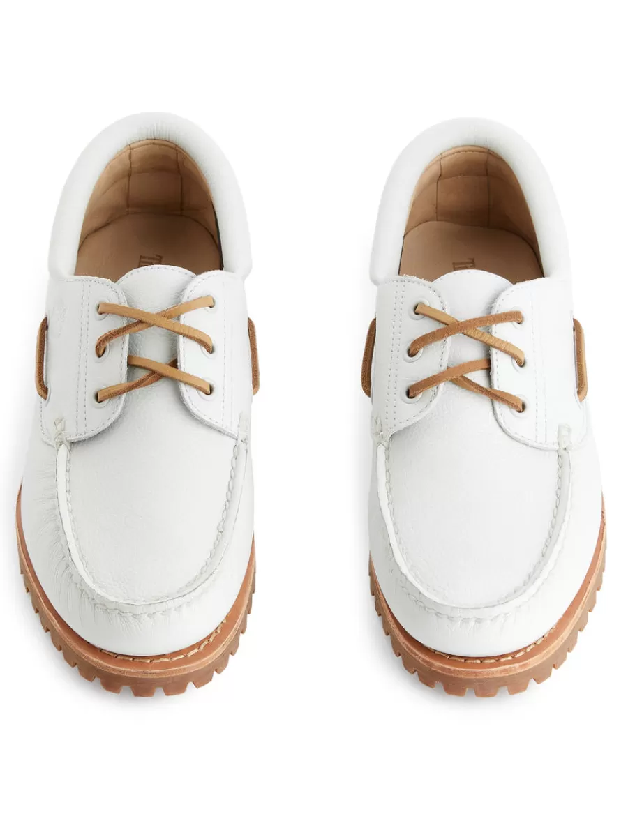 Chaussures En Cuir-ARKET Chaussures bateau Timberland à 3 œillets Blanc