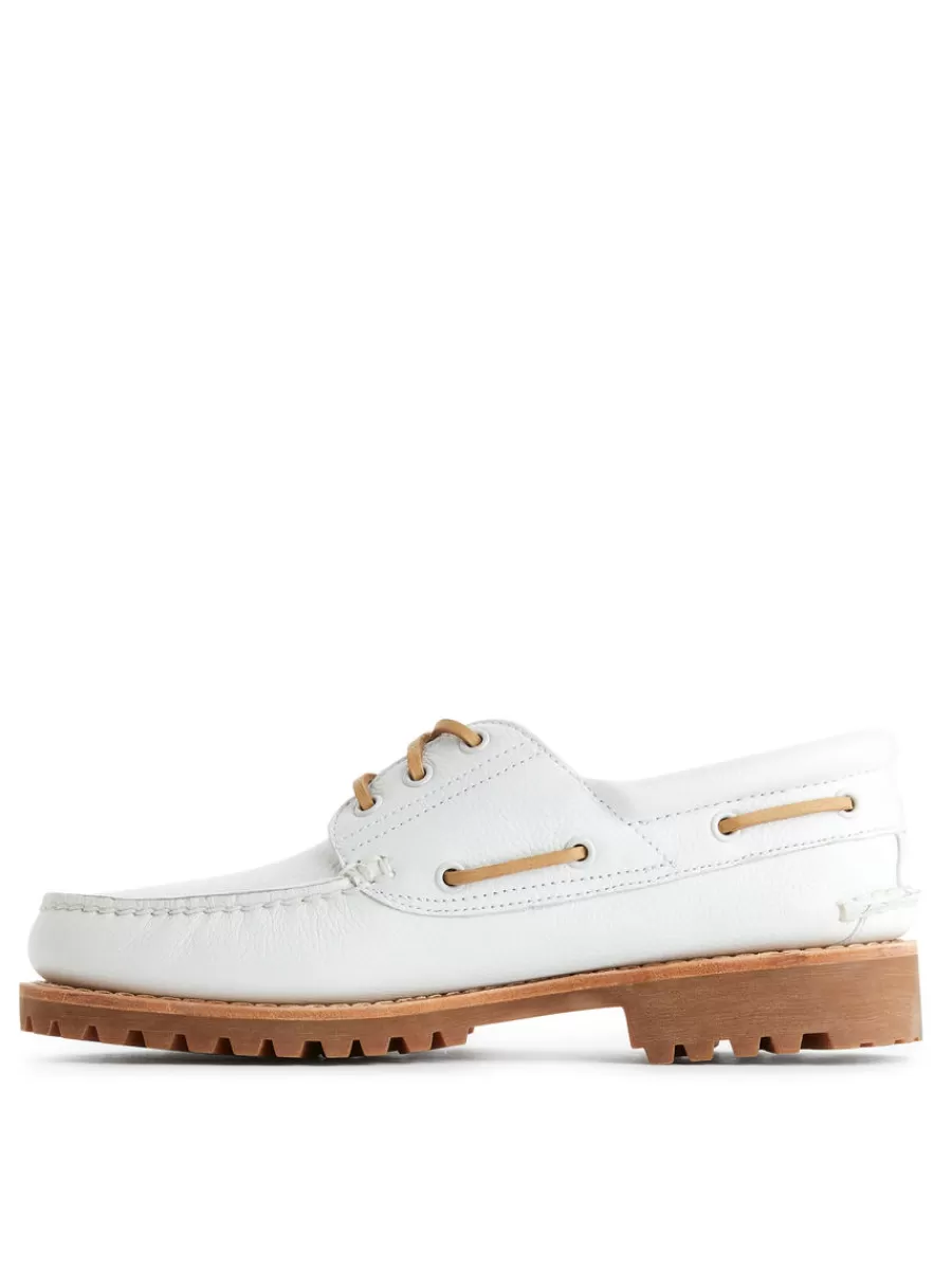 Chaussures En Cuir-ARKET Chaussures bateau Timberland à 3 œillets Blanc