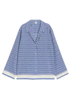 Tenues Décontractées | Chemises Et Chemisiers-ARKET Chemise croisière décontractée Bleu/Écru