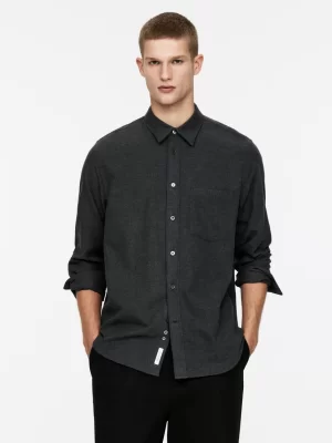 Chemises-ARKET Chemise décontractée en flanelle Gris foncé chiné