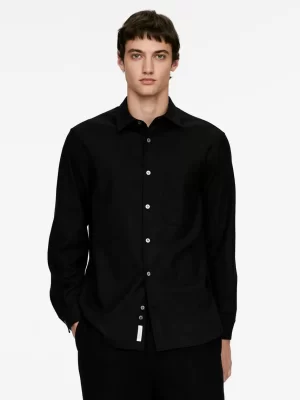 Chemises-ARKET Chemise décontractée en laine mélangée Noir