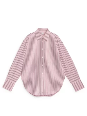 Chemises Et Chemisiers-ARKET Chemise décontractée en popeline Rose/Bordeaux