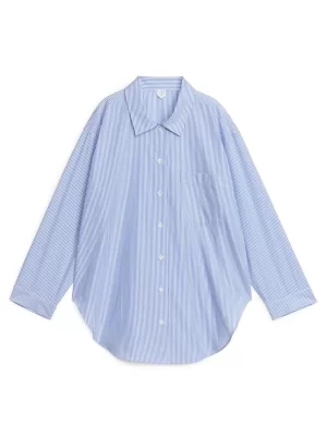 Tenues Décontractées-ARKET Chemise de pyjama en popeline Bleu/blanc