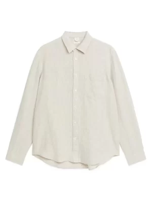 Chemises-ARKET Chemise en lin de coupe classique Beige