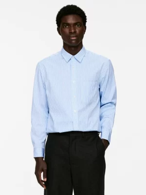 Costumes | Chemises-ARKET Chemise en popeline décontractée Blanc/Bleu