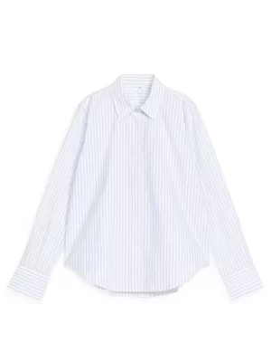 Chemises Et Chemisiers-ARKET Chemise en popeline de coupe standard Blanc/Rayures