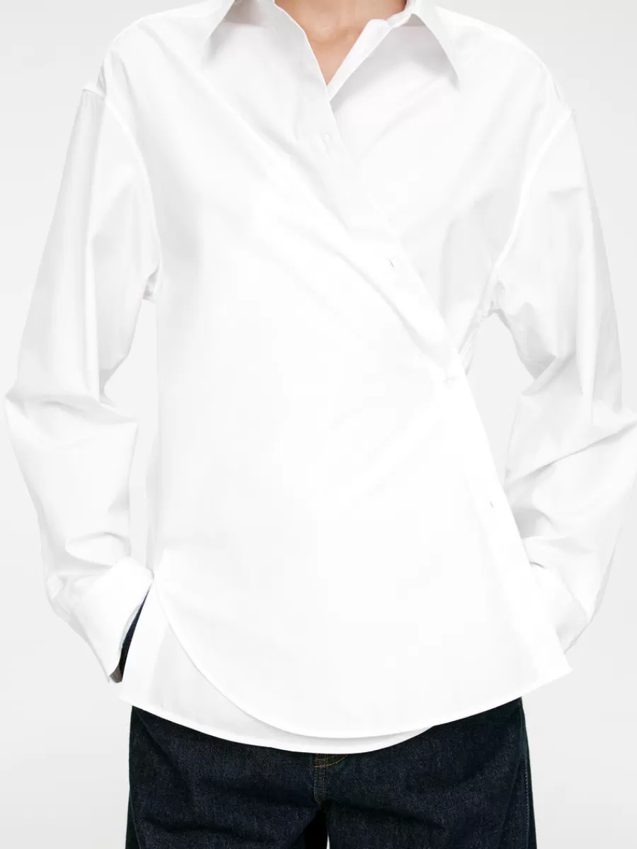 Chemises Et Chemisiers-ARKET Chemise en popeline double style Blanc