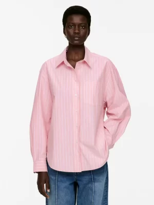 Chemises Et Chemisiers-ARKET Chemise oversize en coton Rose/Rayures